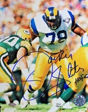 Jackie Slater STL LA Rams HOF Signed Autographed 8x10 Football Photo JSA COA