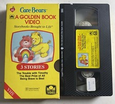 Vintage-1986-VHS-A Golden Book Video-Care Bears 3 Stories