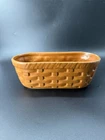 McCoy Floraline Pottery 585 USA Brown Basket Weave design Planter