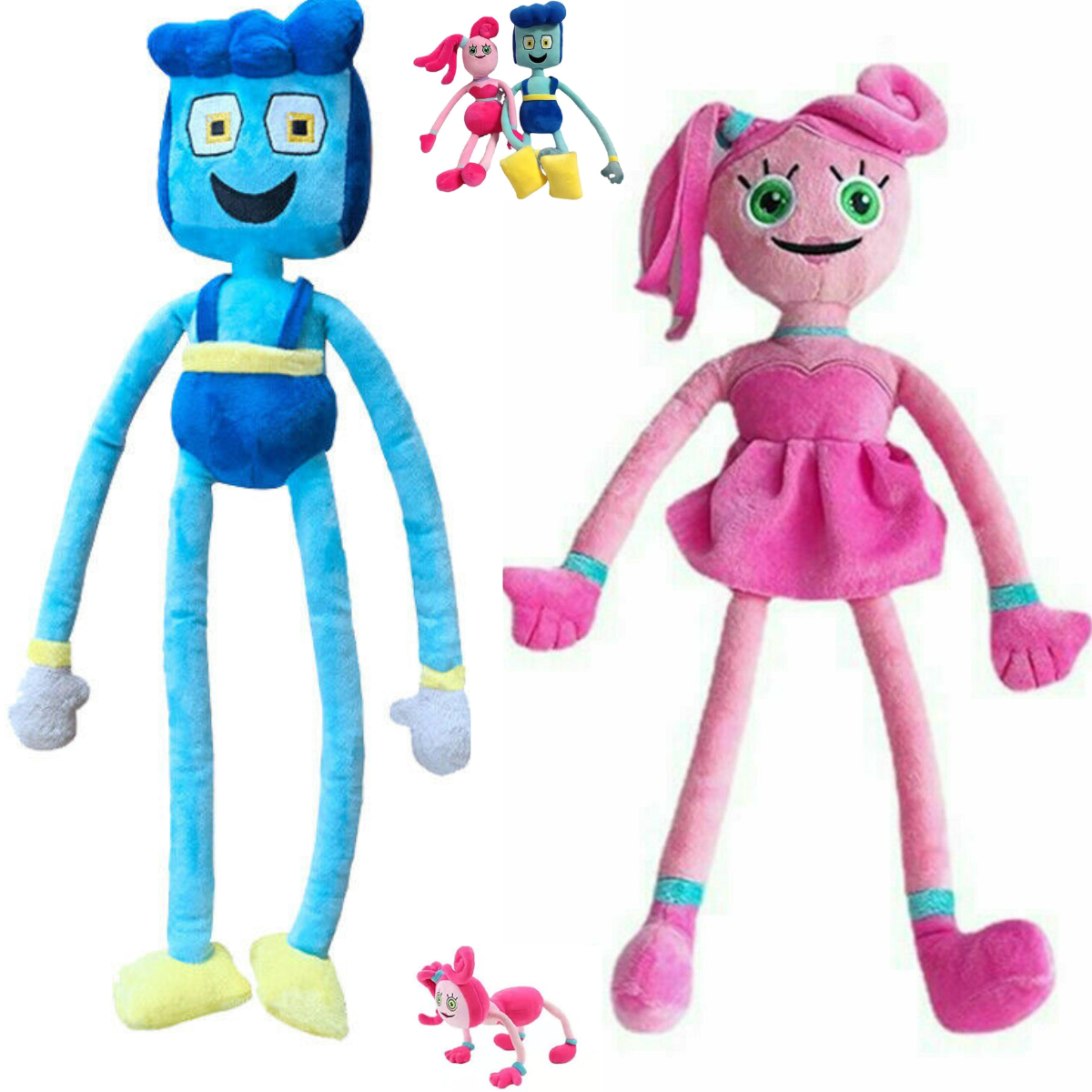 Poppy Daddy and Mommy Long Legs Plush 2Pcs, 40cm Stretchy Plushies Toys Set