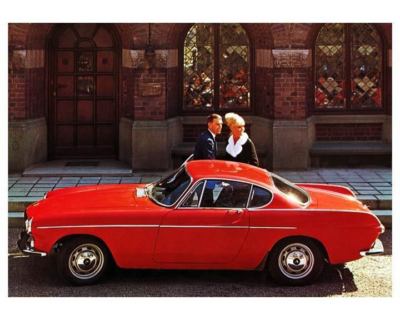 1967 Volvo 1800s, RED, Flat Flexible Refrigerator Magnet, 42 Mil thick