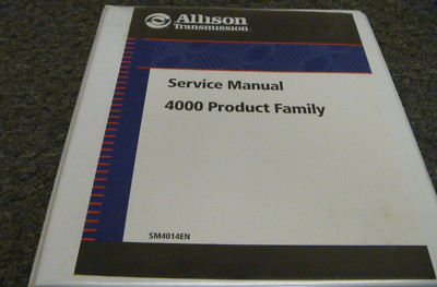 Allison 4500RDS 4500SP 4700EVS 4700RDS Transmission Shop Service Repair Manual