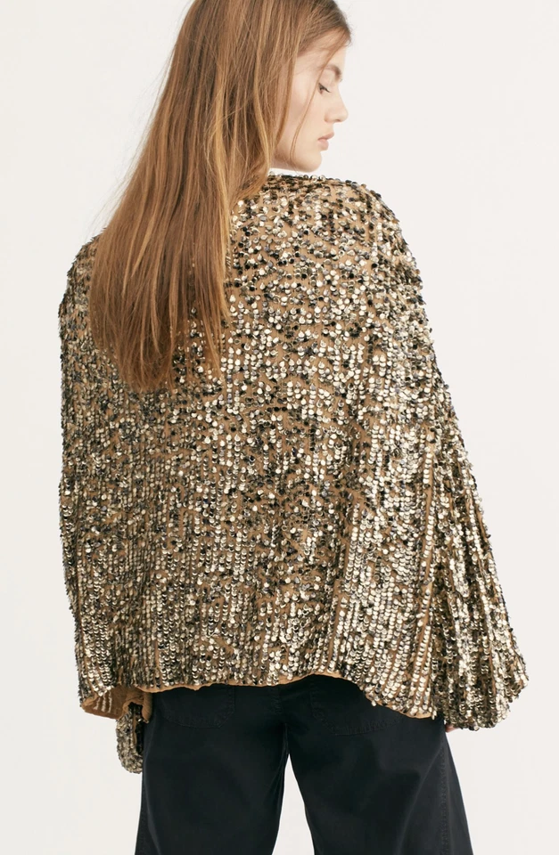 Free People видеть звезды блестки вечерняя куртка размер средний большой  - Изображение 2 из 4