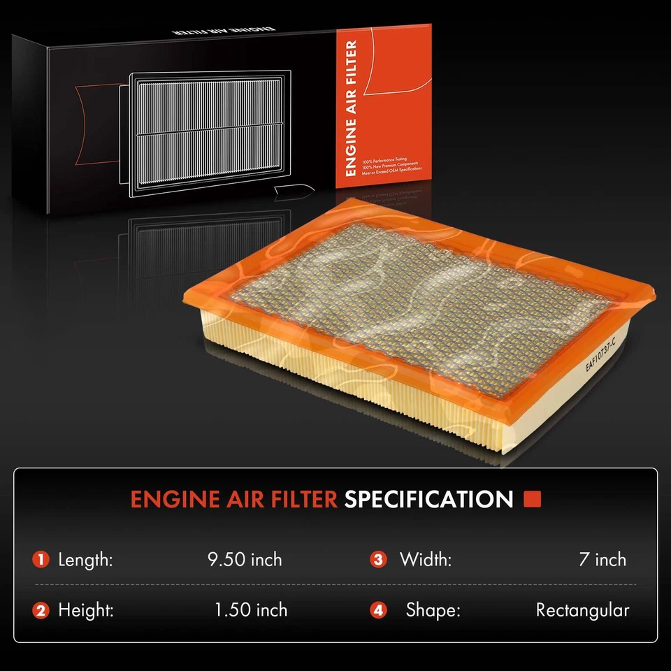 Filtro de aire del motor para Dodge Intrepid Chrysler Concorde 1998-2004 300M 1999-2004 Foto 2 de 4