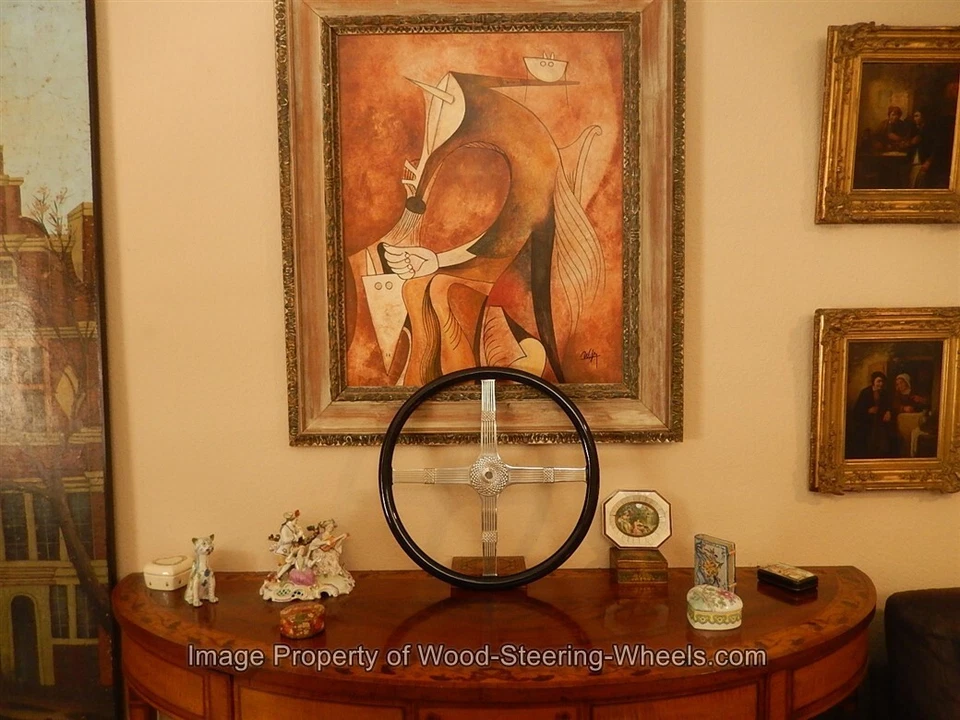 Bugatti? Volante Banjo Wood 1930 - 1940 44 cm Art Deco - Imagem 2 de 4