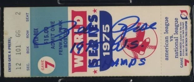 1975 Pete Rose Signed Baseball World Series Champs Game 7 Ticket PSA/DNA Auto 9 - Image 4 of 4