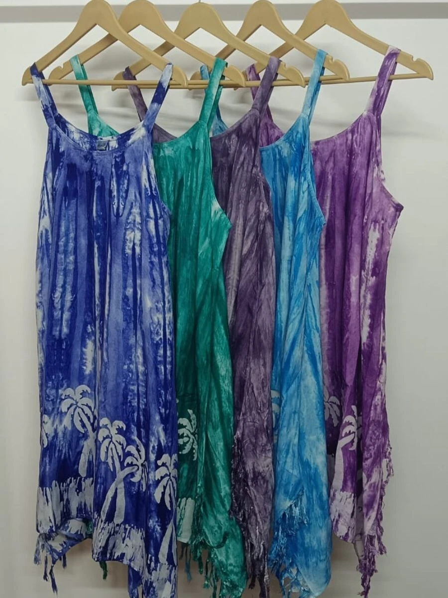 PALM ANGELS Abito donna casual stampa palma tie dye spiaggia sole lotto assortito ingrosso