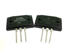 1 Pair 2SA1075 + 2SC2525 | PNP + NPN Audio  Power Amp | New Fujitsu+SANKEN