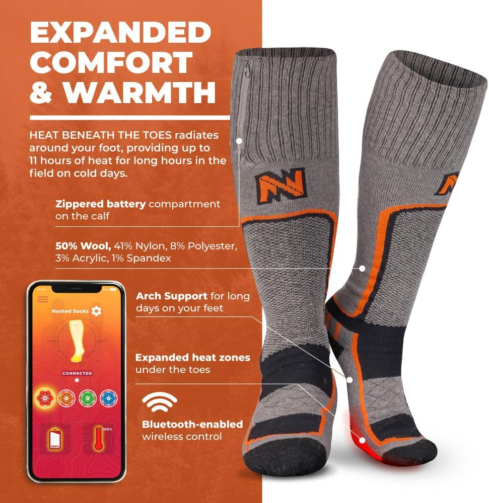 Heated Socks Reviews Fieldsheer Unisex Wool Heated Socks For Men