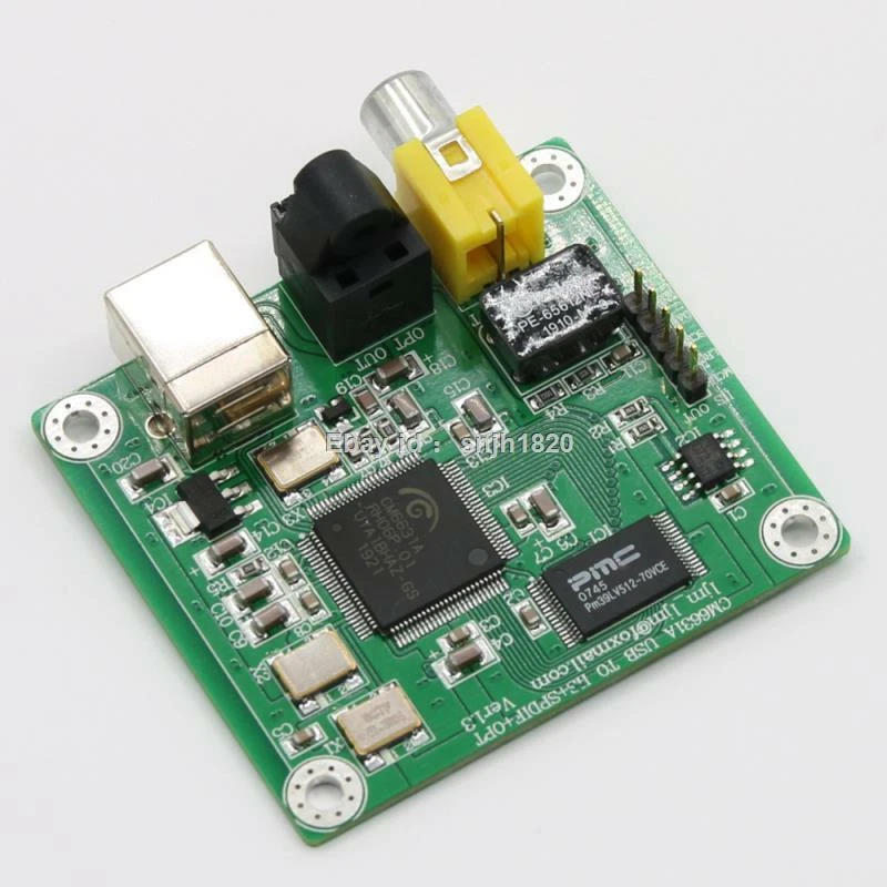 CM6631A USB to Coaxial/Optical fiber SPDIF I2S Converter DAC Board 24bit 192khz - Image 2 of 4
