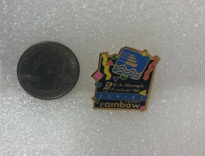 1990 Rainbow Foods US Olympic Festival Rowing Pin 