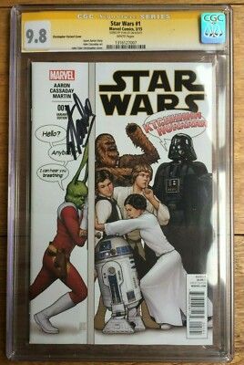 Star Wars #1 J T Christopher Party Variant CGC SS 9.8 Signed by Stan Lee
