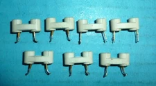 Vintage Ceramic Radio Crystal Sockets HC-6/U 13/U 48/U Gold Plated 7pcs.