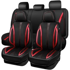 CAR PASS Nappa Leather Car Seat Covers, Durable Waterproof Luxury Universal S...