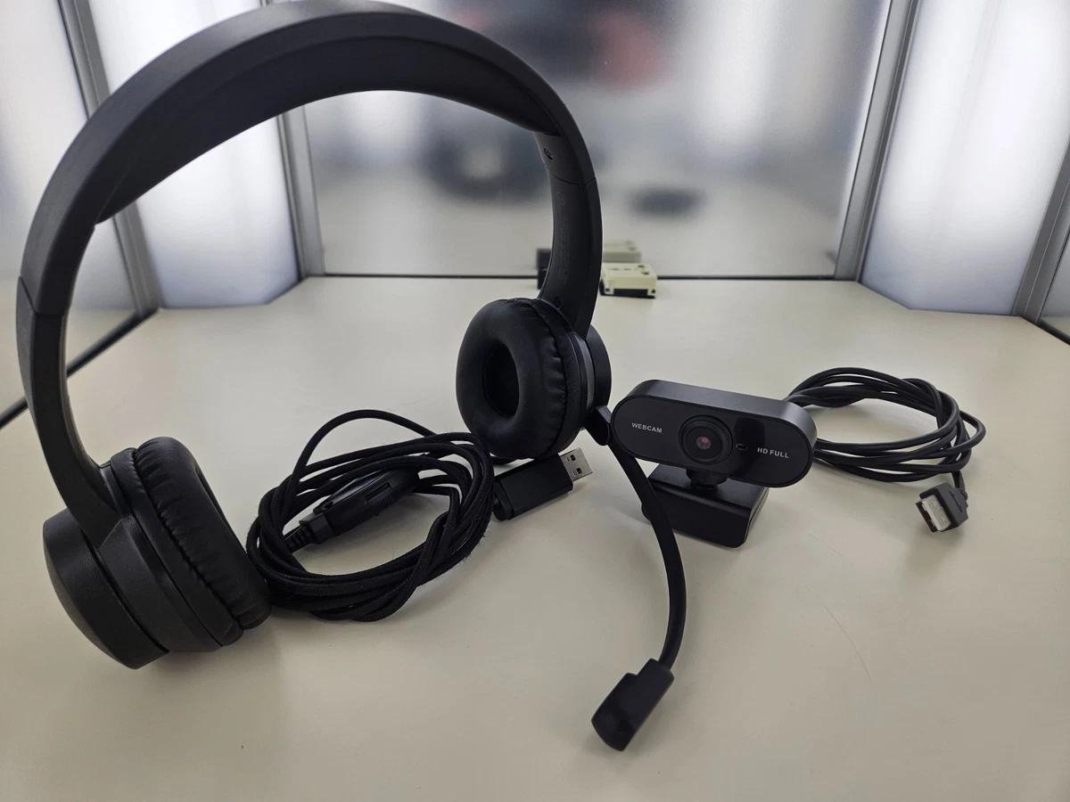 Webcam USB 2.0 avec microphone HD Webcam 360 degrés pour ordinateur PC