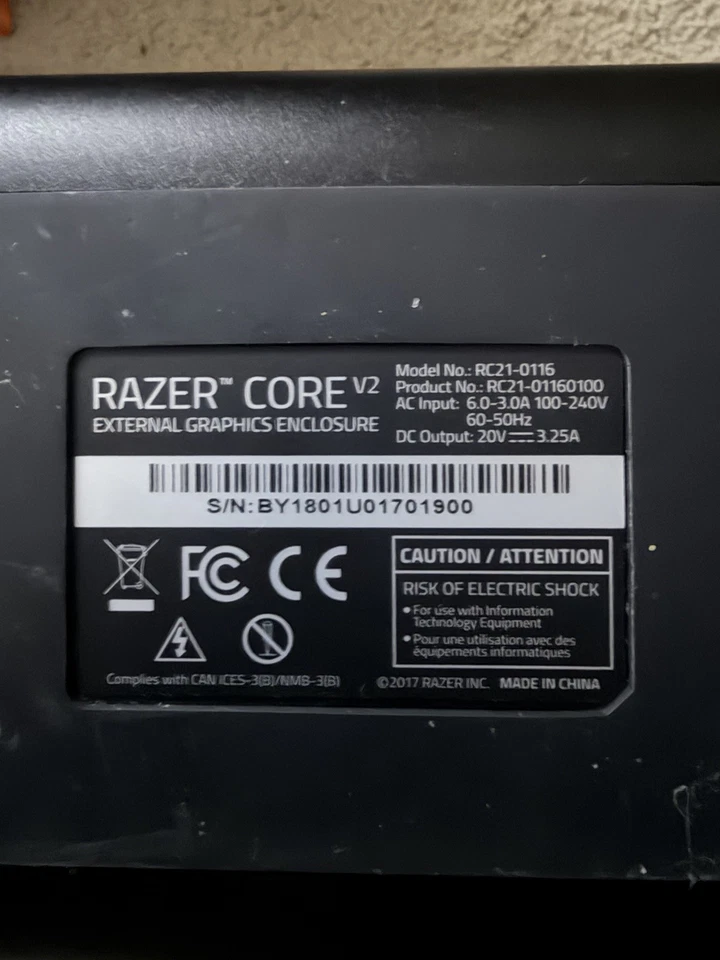Razer Core V2 External Graphics Card RC21-0116 with RX 580 Included - Image 4 of 4