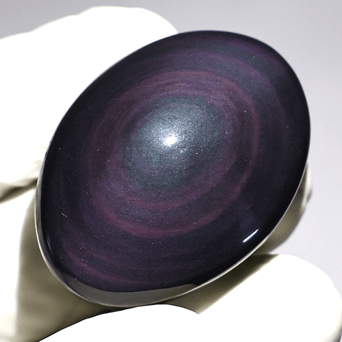 Ojo Cósmico 73.6 CT Obsidiana Arco Iris Natural 37x27mm Cabujón Piedra Preciosa de Alta Calidad - Imagen 8 de 9
