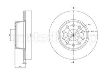 2x CIFAM Disque de frein Arrière pour VW T-Roc (A11, D11) pour SEAT Ateca (KH7)