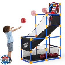 JOYIN Arcade Basketball Game Set with 4 Balls and Hoop for Kids 3 to 12 Years