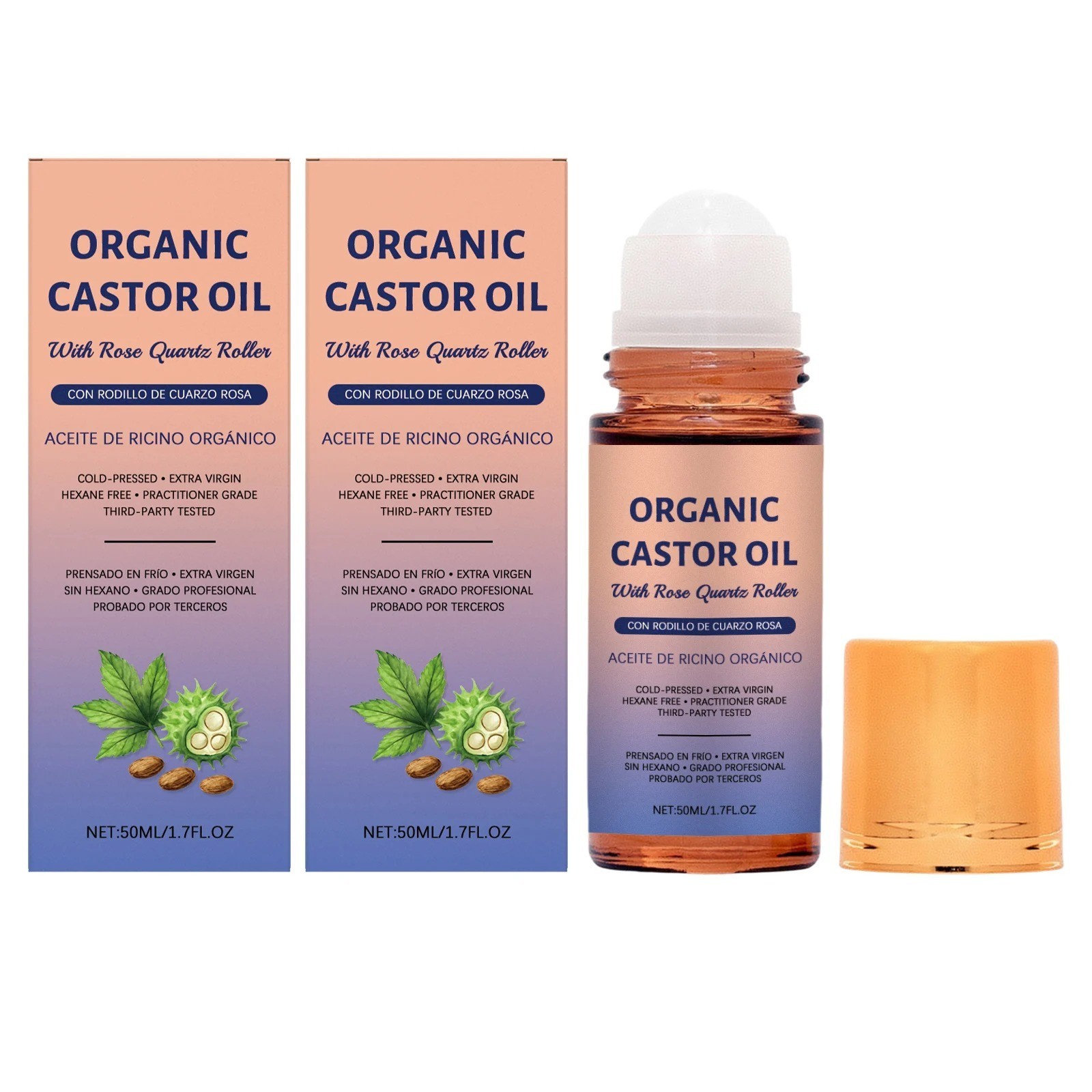 Roll-on With Rose Quartz For Skin,hair&wrinkle