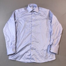 Eton Dress Shirt Mens 15.5 39 Blue Contemporary Fit Button Up Long Sleeve