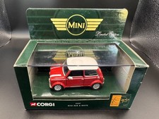 Rare ! Corgi CC 04507 Classic Mini 40th Anniv Cooper S Red & White 1:36 1999 MiB