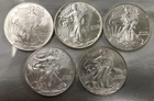 (5) 1 Ozt American Silver Eagles.