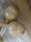 VINTAGE ANTIQUE WOOD WOODEN DUMBELL EXERCISE WEIGHTS 1920'S 1 LB — photo 2