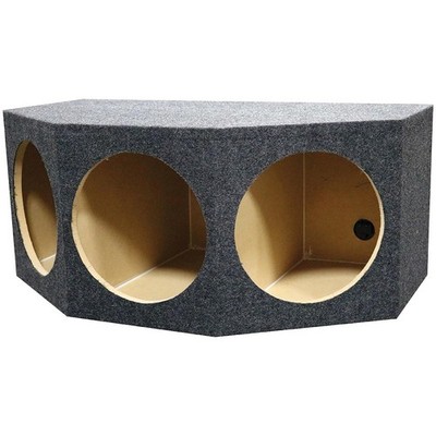 QPower BASS12 3 Hole 12'' Sealed Car Subwoofer Enclosure Box | 35 x 20.25 x 15