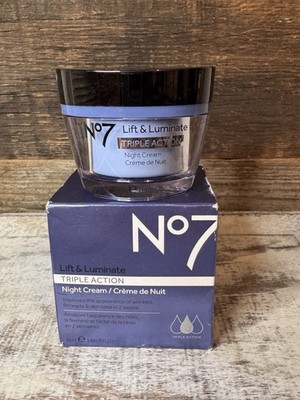 No7 Lift & Luminate Triple Action Night Cream 1.69 fl oz | NIB | MSRP = $35