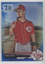2017 Bowman Draft Chrome Blue Refractor 70th Anniversary 69/200 Chris Okey 0c2