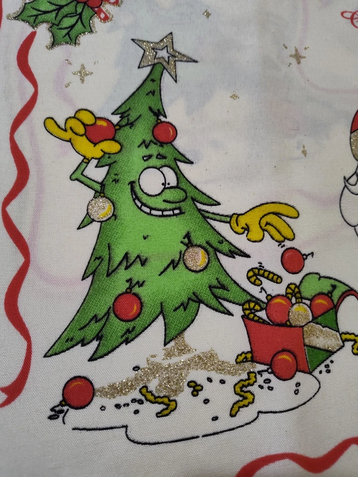 Mantel y manteles individuales kitsch de Papá Noel y árbol de Navidad de colección. Kitschmas Foto 4 de 4