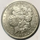 1878-CC   MORGAN DOLLAR  KEY DATE  CH EXTRA FINE CLEANED