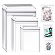 120pcs Anti Tarnish Jewelry Bags Clear Zipper Storage Pouch Set