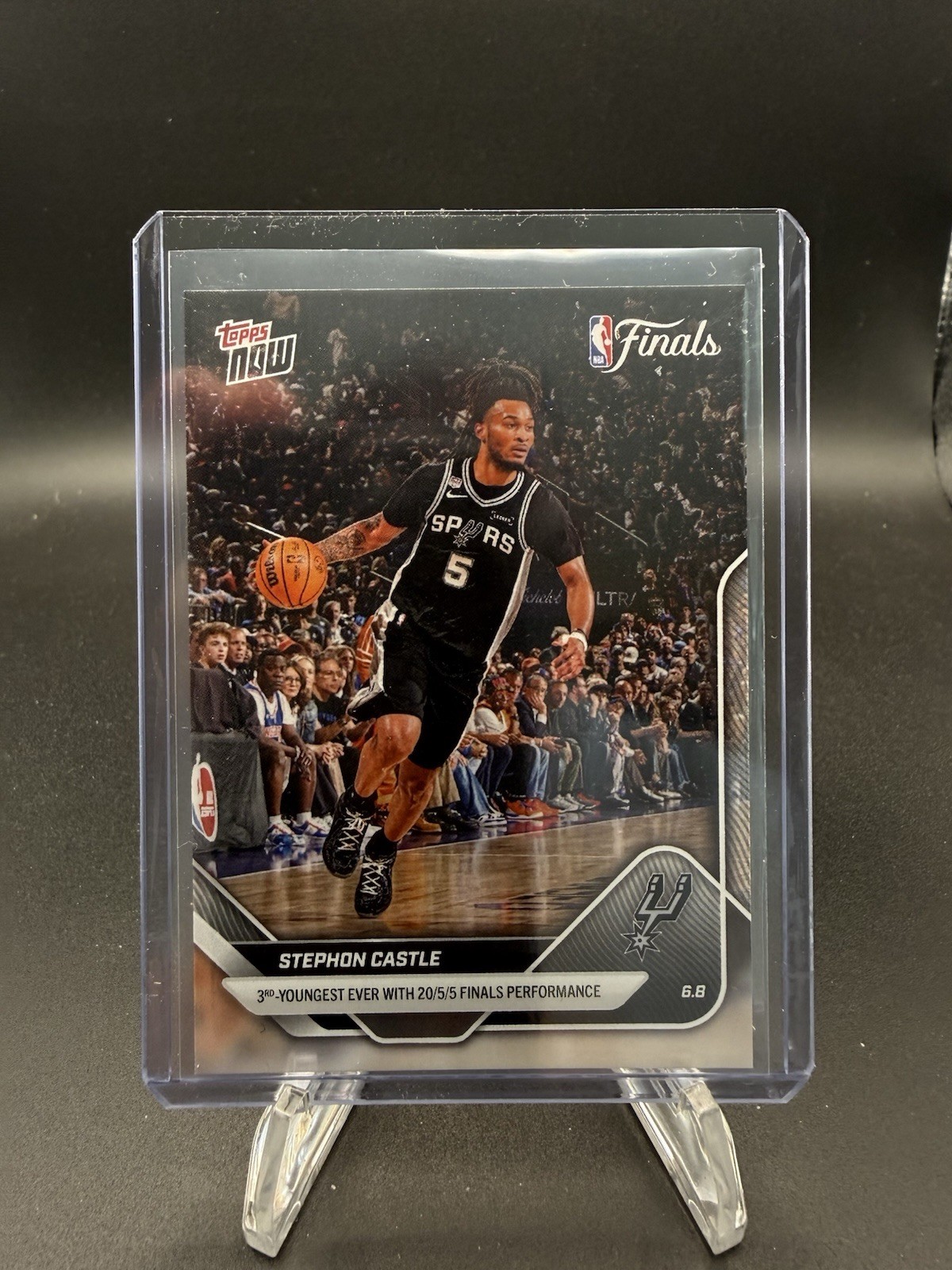 Stephon Castle 2025-26 NBA Topps Now #333 NBA Finals Celebrity Row