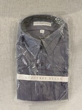 Geoffrey Beene Men's Dress Shirt Striped Gray 15.5 32/33 Long Sleeve
