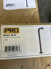 Pedestal Pro 48-9C Gooseneck Pedestal,48"H,Black,17 Lb.