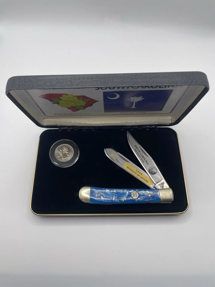 2000 50 Quarters South Carolina Collector’s Edition Pocket Knife - Blue - Image 2 of 4