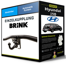 Abnehmbare Anhängerkupplung für HYUNDAI i10 10.2007-05.2018 Typ PA Brink NEU