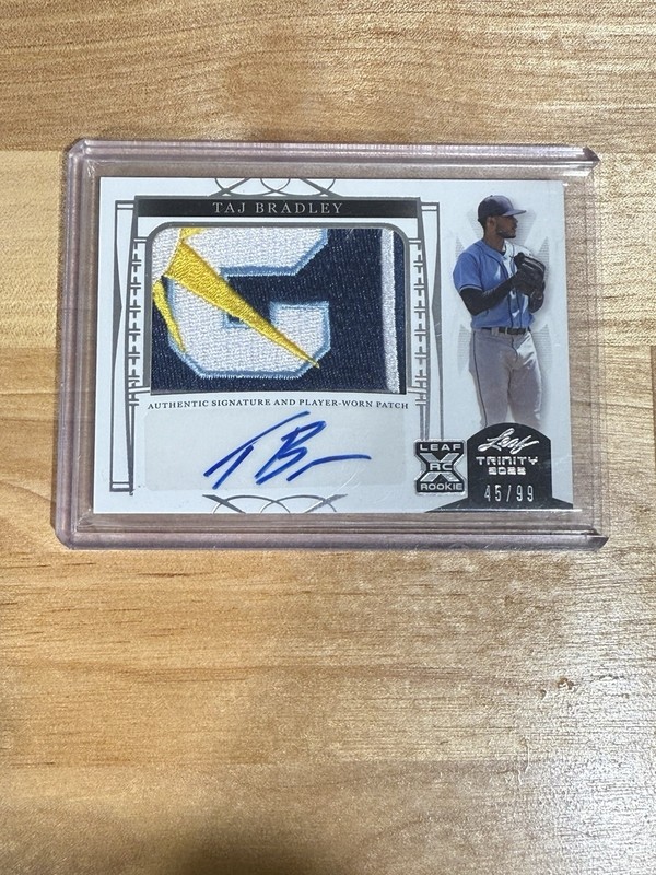2022 Leaf Trinity Patch Auto Silver Foil Taj Bradley /99 RC