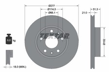 2x 92115703 Textar Brake Disc for Land Rover
