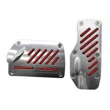 Car Foot Pedal Pads, Brake Accelerator Pedal Cover, Alloy Non-slip 2 PCS Red