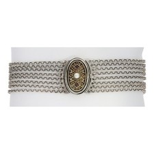 Kropfkette Silber 835 Gold plattiert Tracht Perle Granat Second Hand 25325928