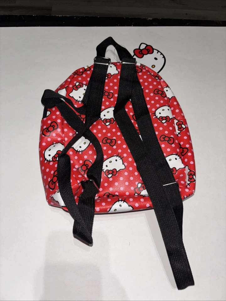 Mini Mochila - Hello Kitty - Lunares Rojo Blanco Rosa Foto 4 de 4