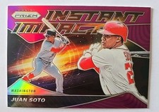 2019 Panini Prizm Juan Soto Instant Impact Purple Prizm # 11-7