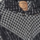 Leif Nelson mens Black/White Geometric Knit Cowl Neck Toggle Sweater L great — photo 1