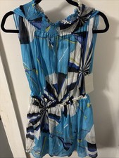 Emilio Pucci Women Dress Blue Size 42 Brand new With Tags Mixed Colors