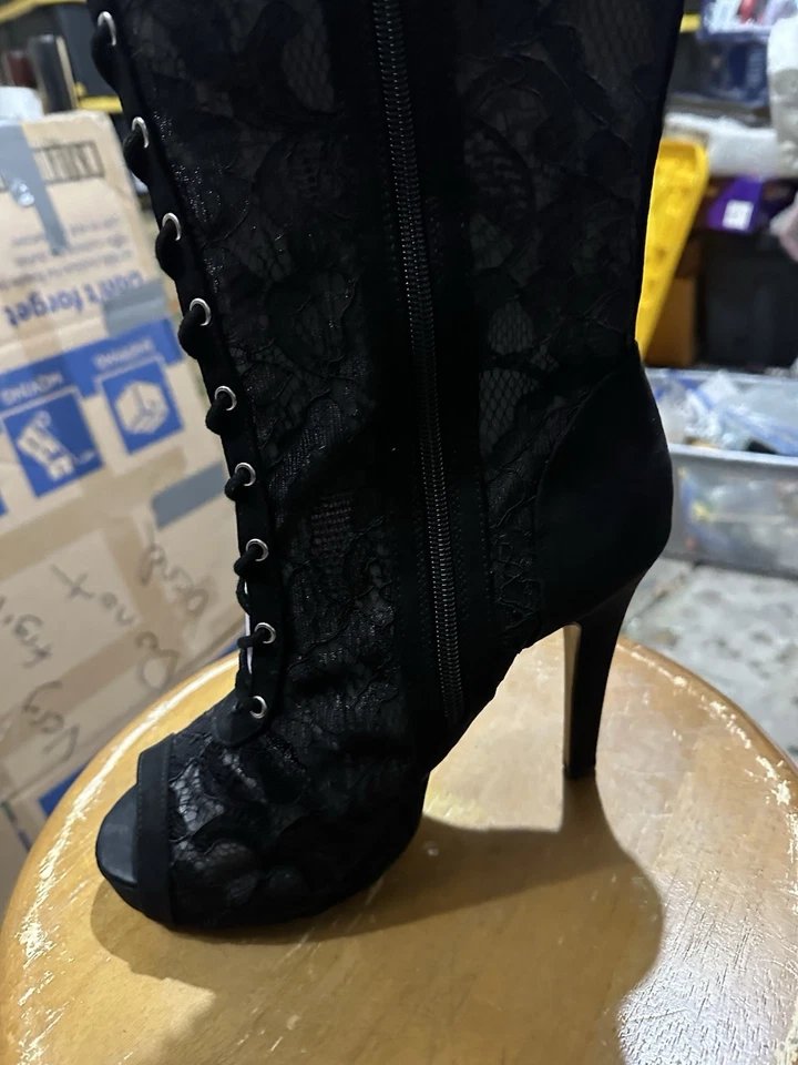 Torrid Thigh High Lace Heel Boots - Image 3 of 4