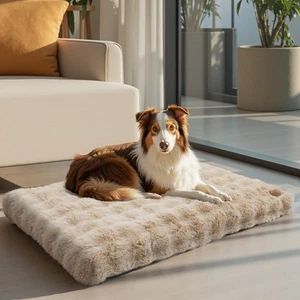 Plush Pet Dog Cat Bed Fluffy Soft Warm Calming Bed Sleeping Kennel Nest 6 Sizes