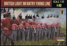 STRELETS-R 1:72 SET 299 NAPOLEONIC BRITISH LIGHT INFANTRY FIRING LINE -40 FIGURE